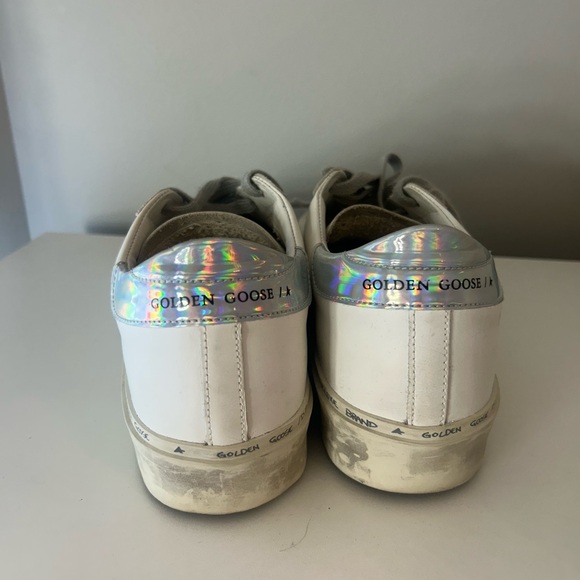Golden Goose Hi Star White Glitter Star Mirror Heel - Picture 4 of 7
